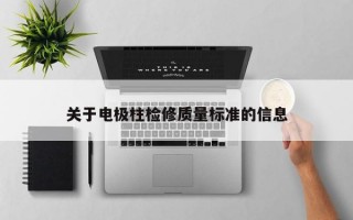 关于电极柱检修质量标准的信息