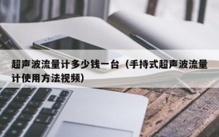 超声波流量计多少钱一台（手持式超声波流量计使用方法视频）